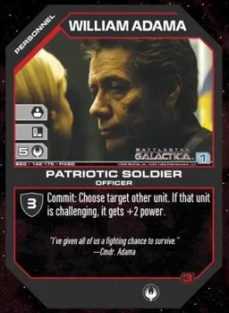 William Adama, Patriotic Soldier