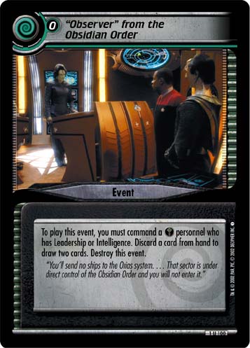 "Observer" from the Obsidian Order