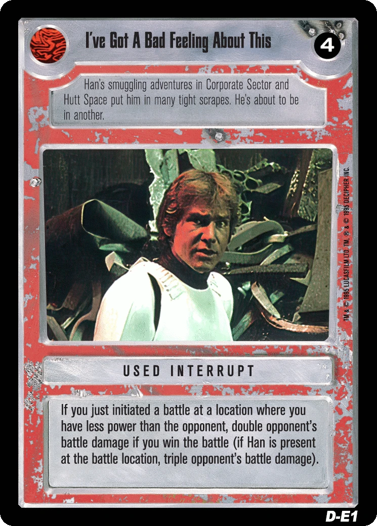 I've Got A Bad Feeling About This