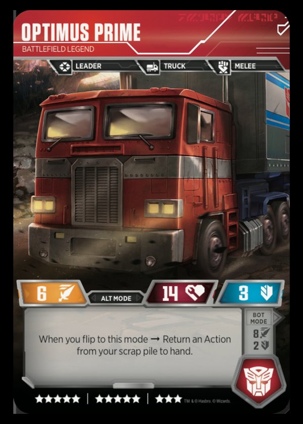 Optimus Prime, Battlefield Legend