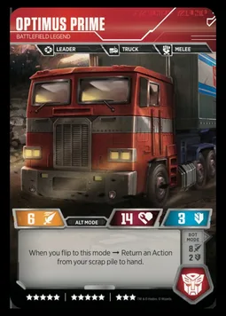 Optimus Prime, Battlefield Legend