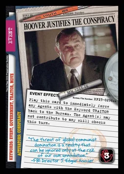 Hoover Justifies the Conspiracy