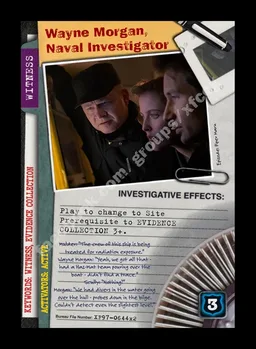 Wayne Morgan, Naval Investigator